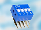 DSK-04 Przełącznik DIP-SWITCH kątowy długość 11,72mm 4 sekcje, kolor niebieski, RoHS