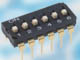 EAH102E DIP-switch przesuwny 2 pol, prosty, raster 2,54mm, RoHS